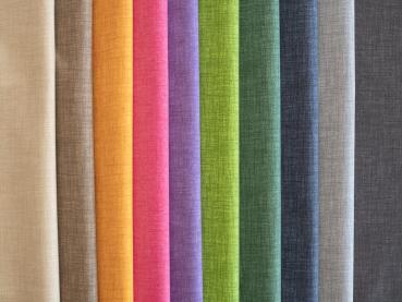 Beschichtete Baumwolle Charly uni meliert Leinenoptik, matt, acrylbeschichtet, verschiedene Farben