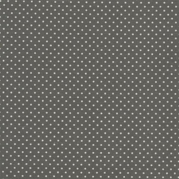 AU Maison Baumwollstoff Dots Fabric Charcoal Pünktchen grau schwarz